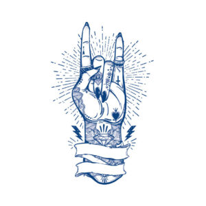 Rock On Mandala Hand